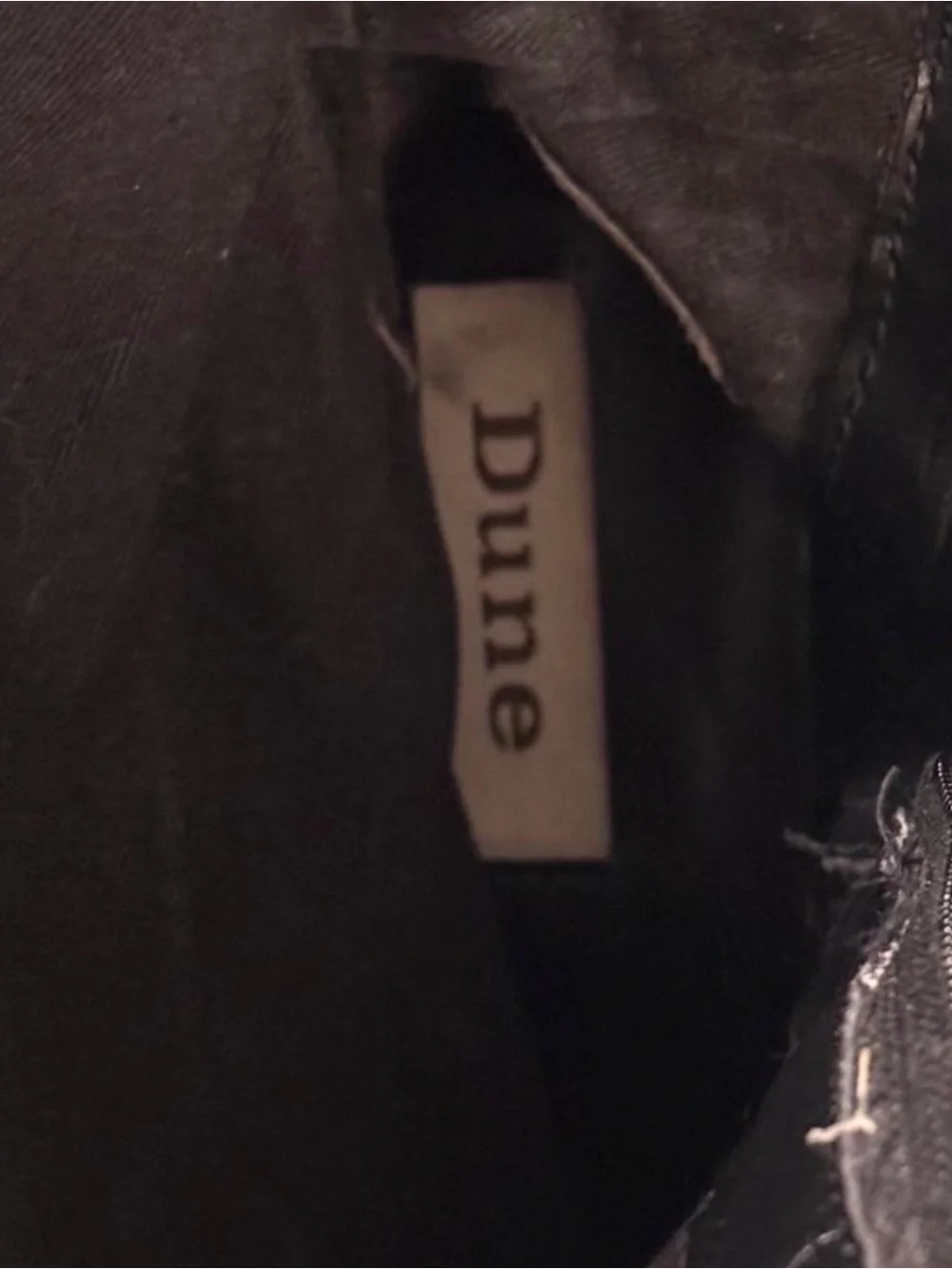 DUNE LONDON Tatter BLACK Leather Knee-High Riding Boots